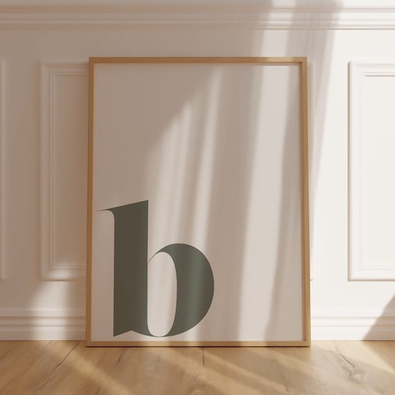 Custom Letter Wall Art Name Sign Printable for Home or Nursery Poster Digital Download