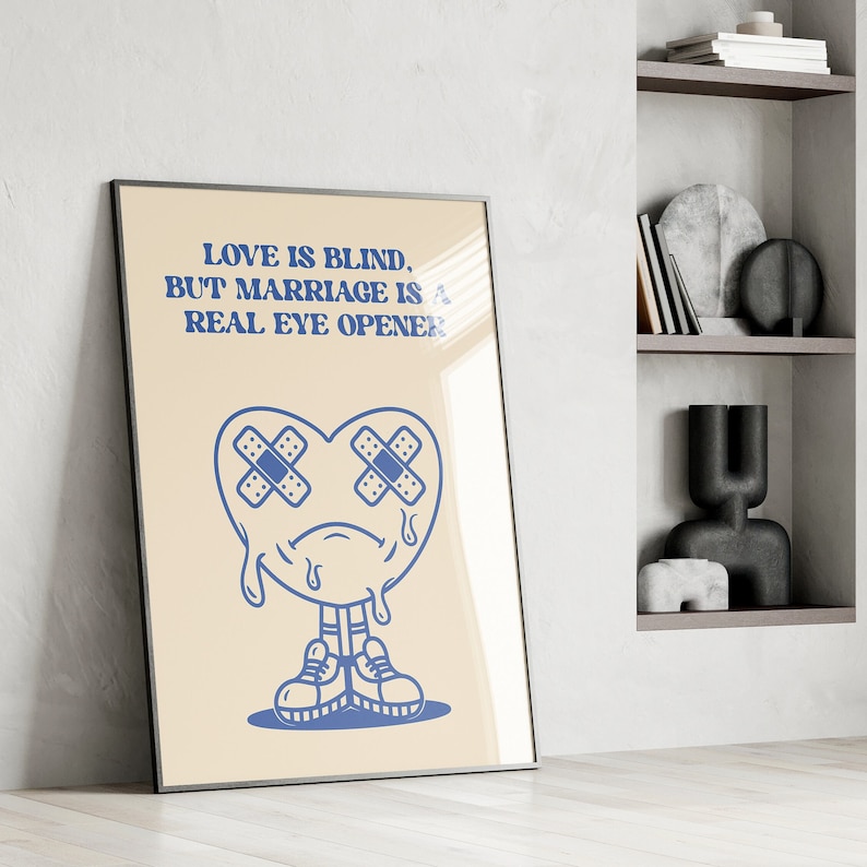 Valentines Printable Retro Wall Art Big Quotes Couple Art Anniversary