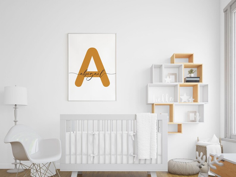 Custom Kids Wall Art With Modern Name Printable Art Custom - Etsy