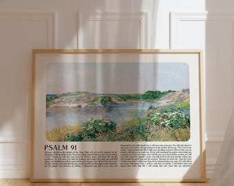 Psalm 91 Horizontal Print My Refuge And Fortress Wide Wall Art