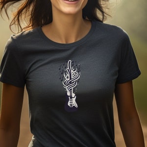 Rock Music Tee Guitar T-Shirt Rock Guitar Shirt Rock Music Guitar Minimalist Guitarist Shirt Music Lover Gift Classic Rock Fan Rock and Roll