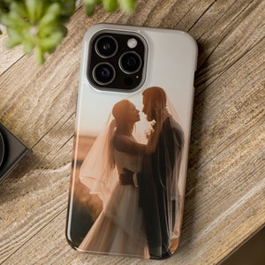 Custom iPhone MagSafe Case: Personalized Photo/Logo, Glossy or Matte