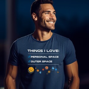 Funny Space Shirt Cosmic Appreciation T Shirt Funny Outer Space Shirt Introvert Tee Cosmic Humor Shirt Personal Space Astronomy T-Shirt