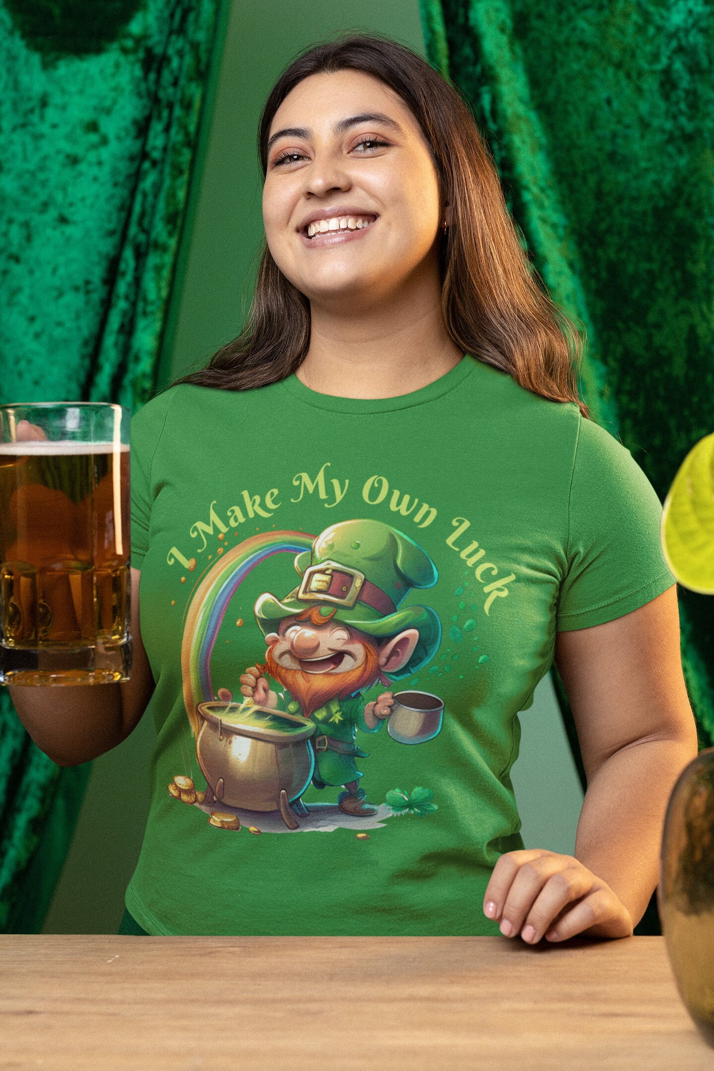 St. Patrick's Day Shirt Make My Own Luck Leprechaun - Etsy