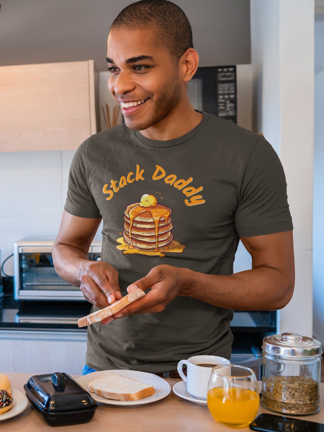 Stack Daddy Pancake Shirt, Dad Joke Approved Tshirt, Breakfast Tee