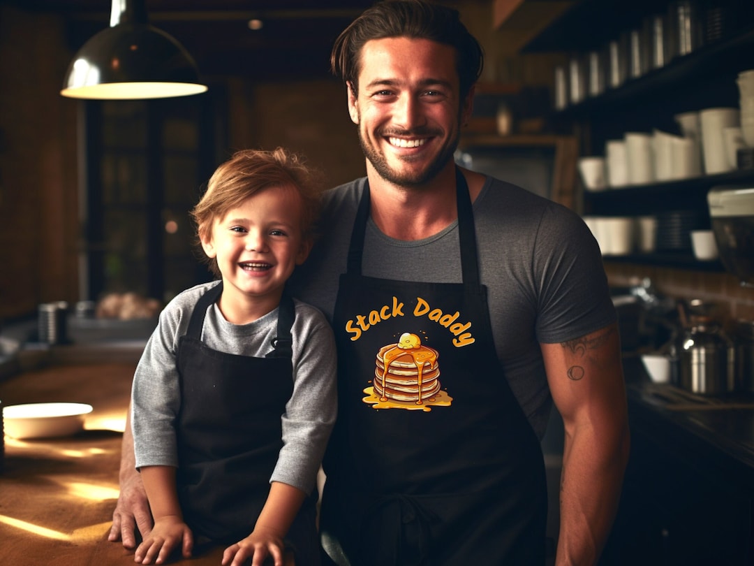 Stack Daddy Pancake Apron, Dad Joke Approved Apron, Breakfast Chef Dad