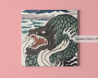Japanese Ukiyo-e Dragon Painting Digital Printable
