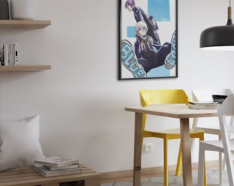 Bluelock Anime Distracted Nagi Digital Poster