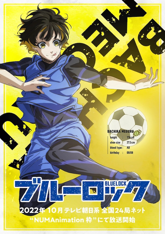 Bluelock Anime Bachira Playercard Digital Poster 