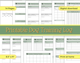 Printable Dog Training Planner | Puppy Training Log (Digital Download)