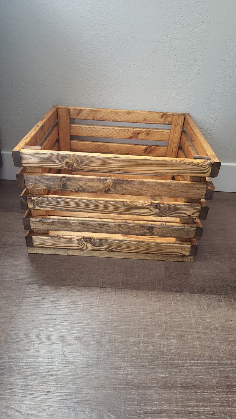 Rustic Wood Crate Etsy