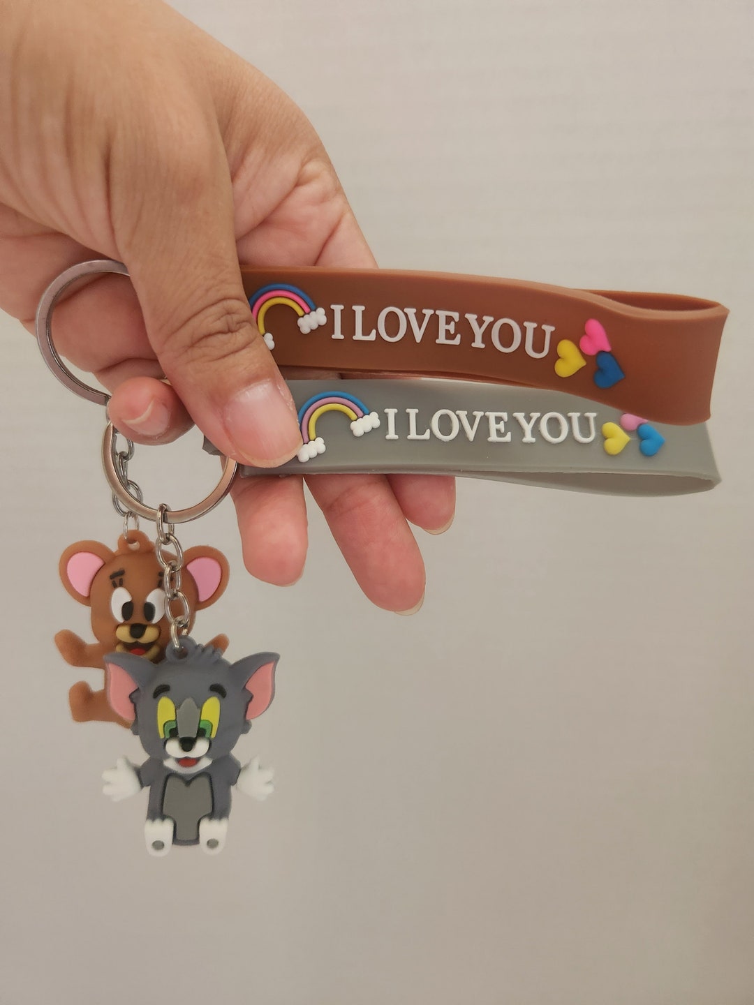 Tom and Jerry Keychain Cartoon Keychain Etsy