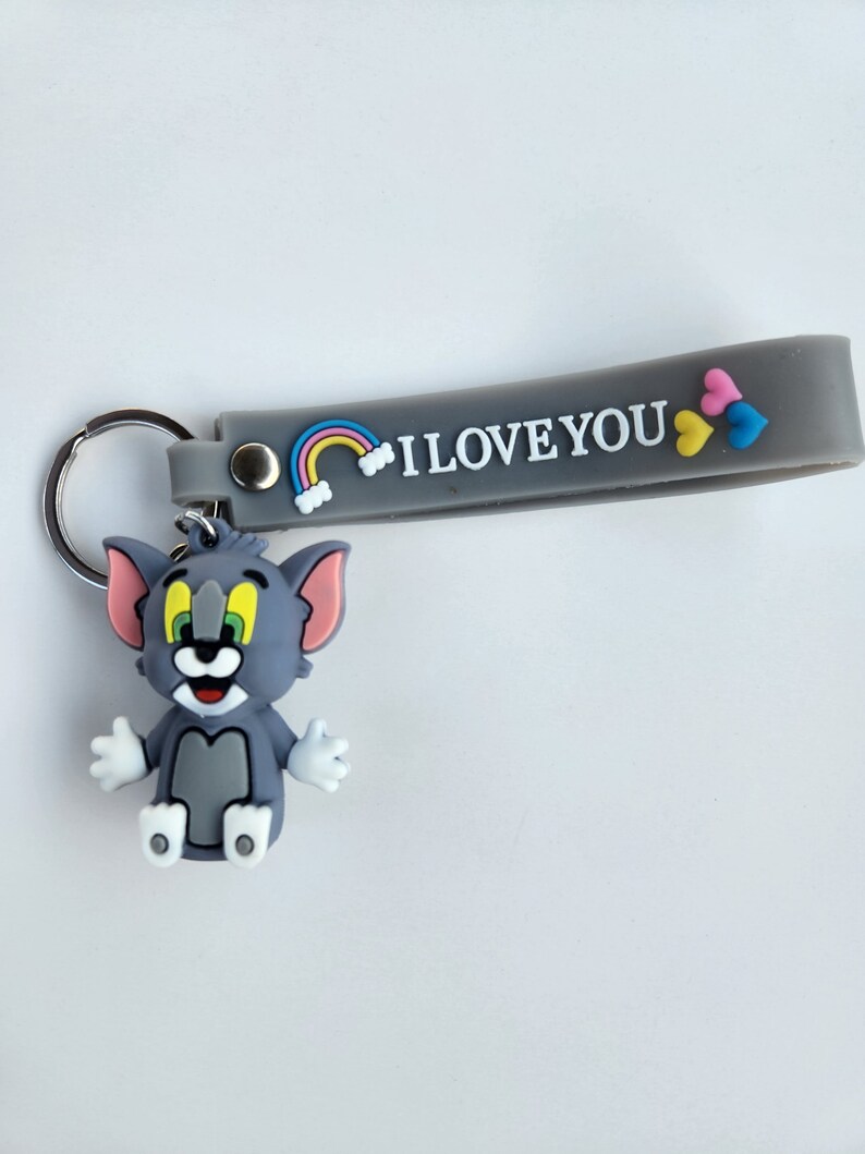 Tom and Jerry Keychain Cartoon Keychain Etsy