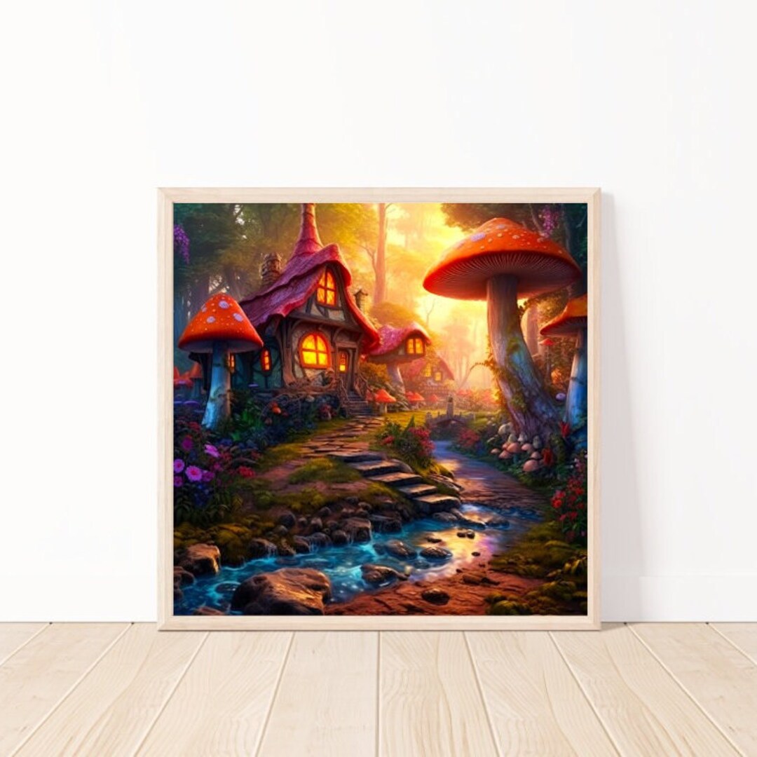 Beautiful Fairy House Wall Artfairytale Artenchanted Fairy Home Decor