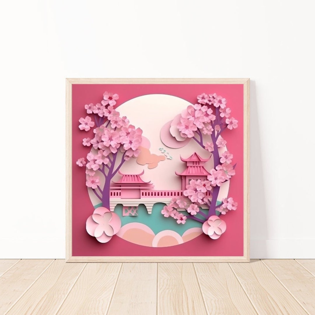 Cherry Blossoms Paper Quilling-cherry Blossoms in A Japanese