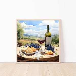 Watercolor Wine Lover Printable Wall Art-Wine Wall Art AI Digital Background-Wine Lover Décor-Wine Lover Gift-Wine Cellar Wall Art