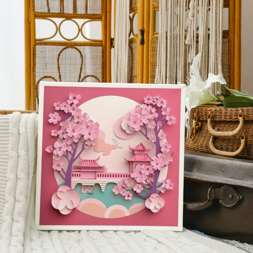 Cherry Blossoms Paper Quilling-cherry Blossoms in A Japanese