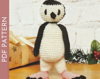 Crochet Christmas Penguin Pattern, Crochet Christmas Gift, Amigurumi Penguin Christmas Toys Pattern PDF, Crochet Penguin Toy Pattern