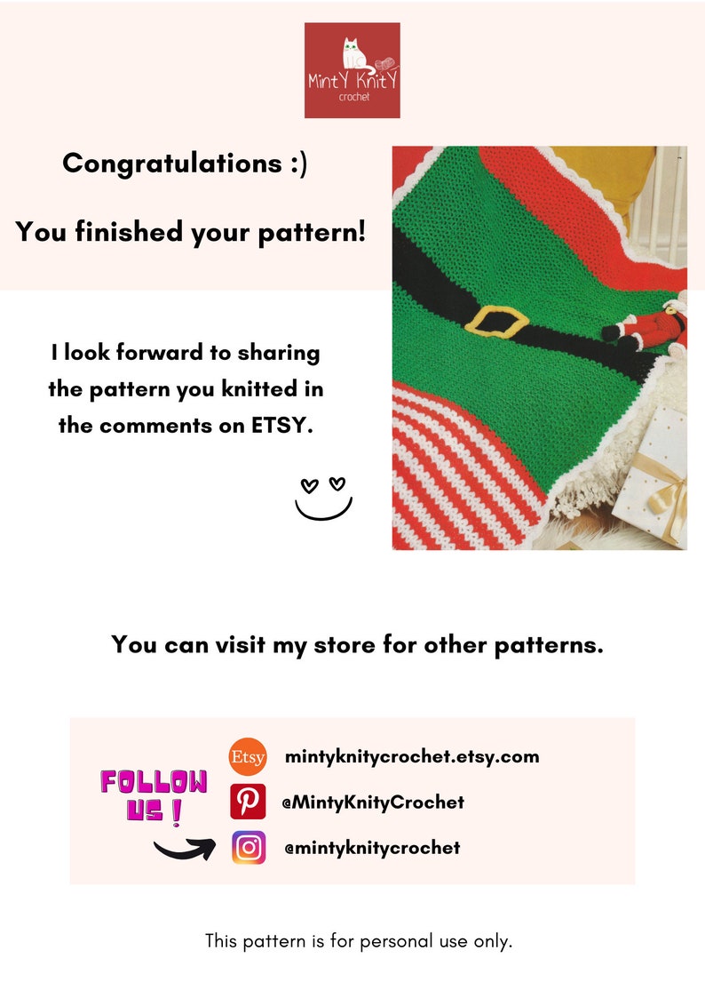 Santa Inspired Christmas Crochet Blanket Pattern Elf Baby Etsy UK