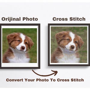 Convert Your Photo To Cross Stitch, Custom Cross Stitch Pattern, Customizable Cross Stitch Pattern, Digital PDF File and Pattern Keeper