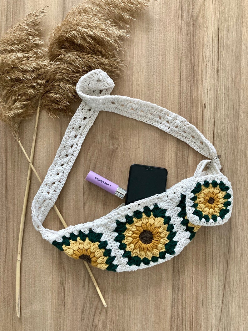 Crochet Crossbody Bum Bag Granny Squares Waist Bag Crochet Etsy