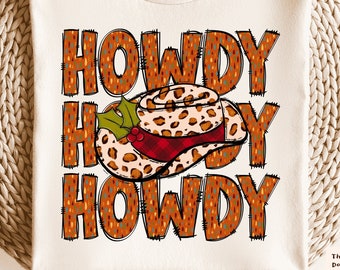 Howdy Christmas Png, Cowgirl Christmas Png, Retro Christmas Png, Leopard Christmas Shirt Design, Western Sublimation Designs, Western Png