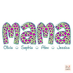 Mama PNG, Custom Name kids Name Mother&#39;s Day png, Mothers Day Gift Png, Custom Mama PNG Shirt Design, Mama With Children Names PNG