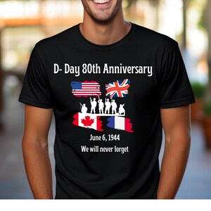 ノルマンディー上陸80周年アニバーサリーTシャツ［白/コバルト