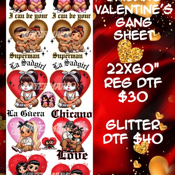 Ready to press Chicano DTF Transfers,dtf transfers,chicano,valentine transfer,v-day transfer,vday,dtf,dtf transfer,spanish dtf,chicano dtf
