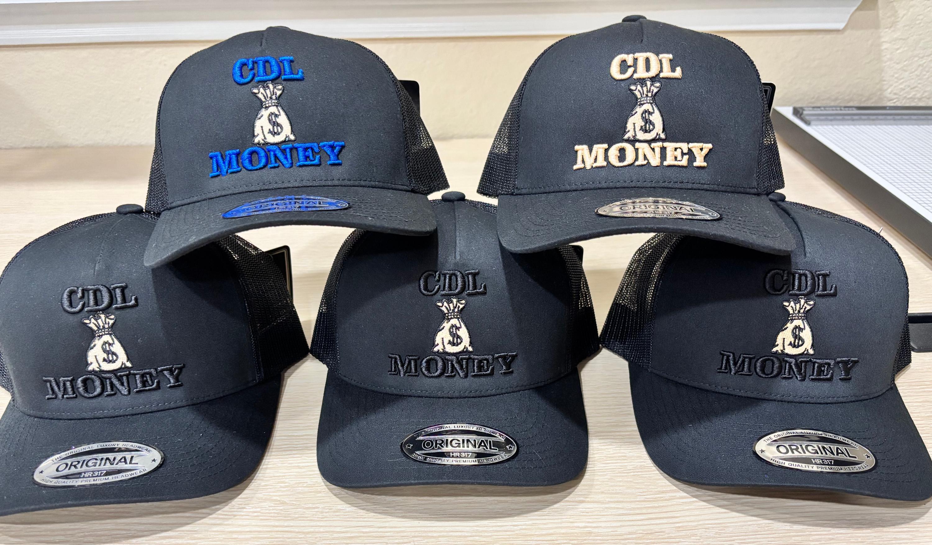 Custom CDL Money Trucker Hat: Embroidered Snapback, Trucker Gift