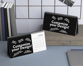 Personalized Desktop Calendar 2026, Photo Desk Planner