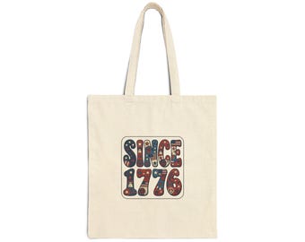 Since 1776 Tote, USA 250 Memorial Day, vintage distressed red white blue Americana