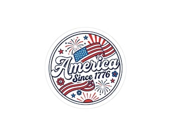 America Since 1776 Kiss-Cut Stickers | USA 250, vintage distressed patriotic