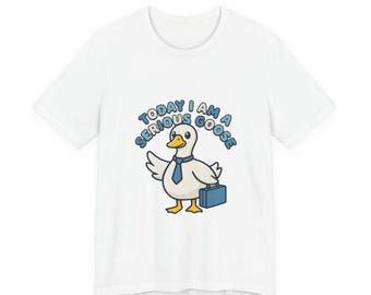 Serious Goose with Briefcase tee | Funny Office Duck Shirt
