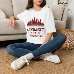 Kansas City skyline T-Shirt | KC FIFA '26 World Cup design image 1