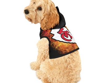 Sudadera con capucha para perro con punta de flecha de los Kansas City Chiefs