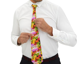 Gummy Bears Sweet Tooth Candy Pattern Necktie