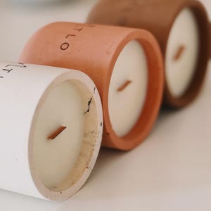 Geurkaars met geurpotje | Houten lontkaars | 100% natuurlijke sojawas | Handgemaakt