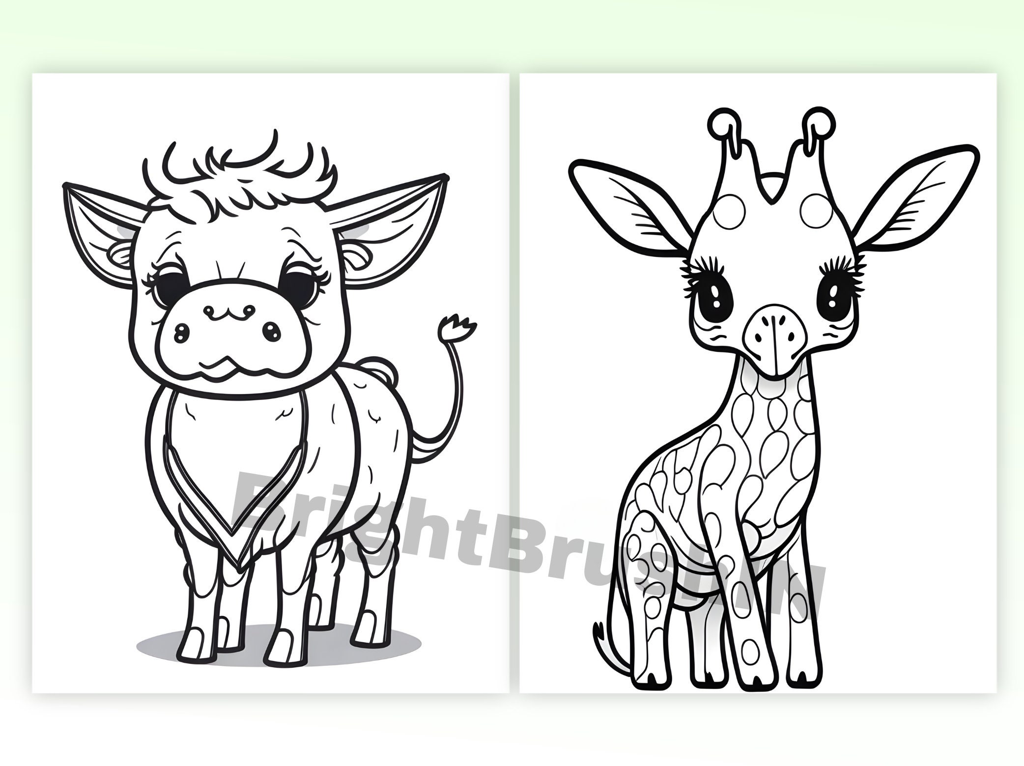 50 Printable Cute Animals Coloring Pages for Kids, Children Coloring