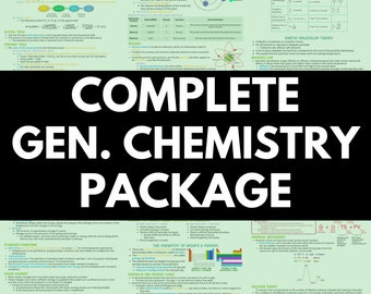 Gen Chemistry Study Notes | 30+ Pages | Complete Review | Nurse Lecture Notes | Complete Package | Nursing School | Nurse | Doctor | Premed