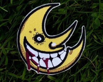 Anime Embroidered Iron-on Patch - Bloody Moon Badge