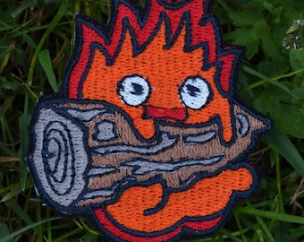 Anime geborduurde opstrijkpatch, schattige vuurdemon-badge