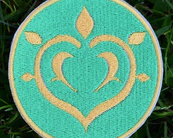 Genshin Dendro Element Embroidered Patch - Iron-on Applique