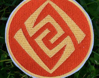Genshin Geo Element Iron-on Patch - Embroidered Game Applique