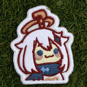 Op ANIME GENSPIREERDE PATCH/ Op game geïnspireerde patch/ Geborduurde opstrijkpatch/ Anime borduurbadge/ Leuke cartoonbadge/ Logo stoffen souvenir