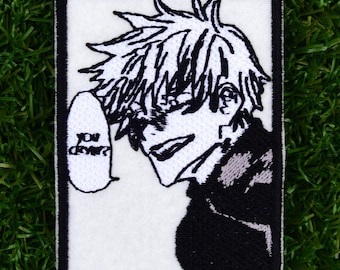 Anime Embroidered Iron-on Patch - JJK Manga style Badge