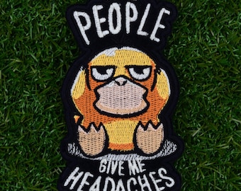 Anime Embroidered Iron-on Patch - Some People Give Me Headaches Funny Badge