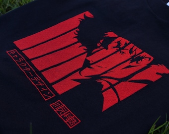 ANIME EMBROIDERED TEE - Spike Inspired Anime T-shirt, 100% Cotton