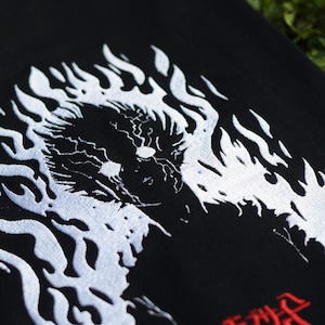 ANIME PSYCHO T-SHIRT / Embroidered Tshirt/ Anime Tee/ Embroidery Streetwear/ 100% cotton / Weeb Merch & Anime merch