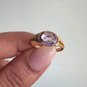 Anillo de compromiso con zafiro color melocotón: piedra cultivada en laboratorio de 4,50 quilates, plata de ley